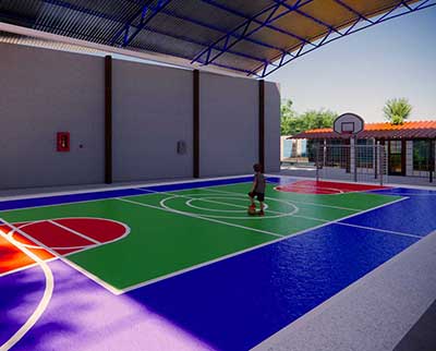 Quadra poliesportiva - Escola Uniepre